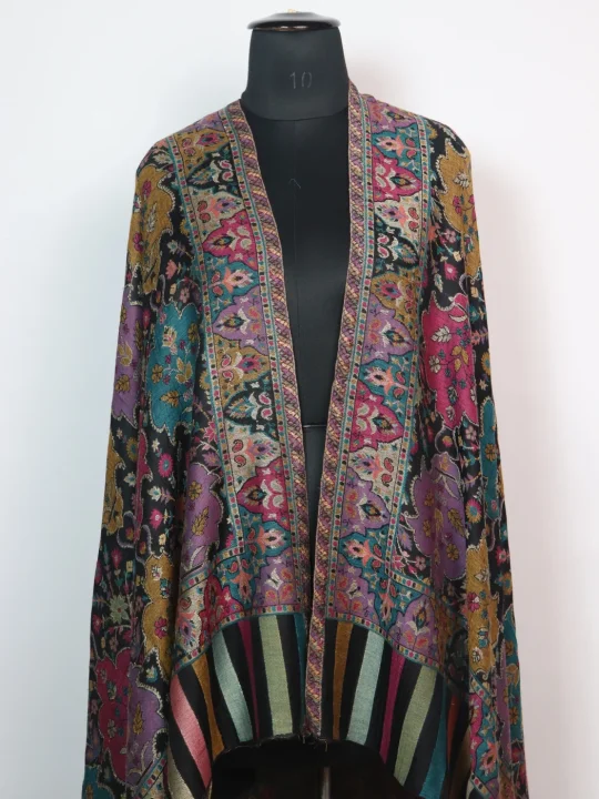 Zaira Kashmiri Shawl with Kani Pattern Design for Women in Wool - Image 2