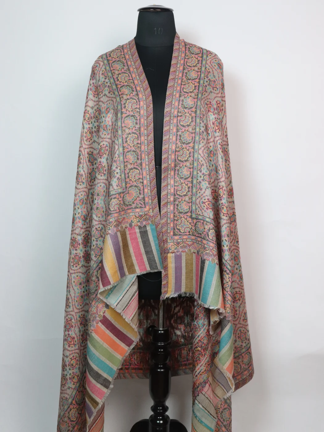Kashmiri Shawl Zaira with Kani Pattern Design for Women in Wool