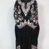 Zohra Kashmiri Pheran In Scalping Raffal Wool With Aari Embroidery | Black