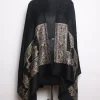 Fazeela Kashmiri Fine Wool Stole With Palla Kani Work | Black