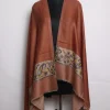 Sunair Kashmiri Stole In Fine Wool With Palla Kani Work | Chocolate Brown