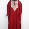 Husna Kashmiri Pheran In Cashmilon wool With Aari Embroidery | Red