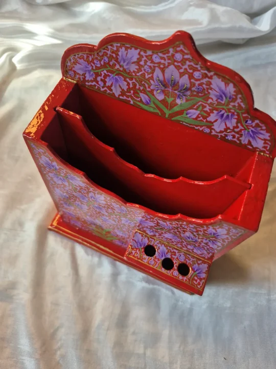 Kashmiri Paper Machie Pen And Card holder For Home | Office - Image 2