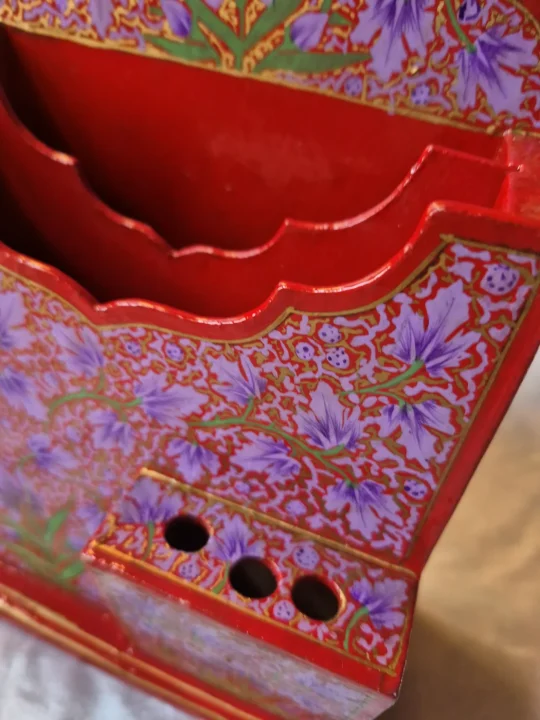 Kashmiri Paper Machie Pen And Card holder For Home | Office - Image 3
