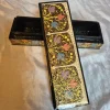 Kashmiri Paper Machie Black Pencil Box Shahnaz
