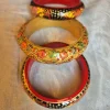 Traditional Kashmiri Paper Machie Bangles - Set of 3 Farhana
