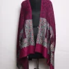 Ridwana Kashmiri Stole In Fine Wool With Palla Kani Work | Maroon