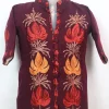 Sehrish Kashmiri Kids Coat Maroon In Cashmilon Wool With Aari And Jama Work (L18)