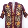 Nusrat Kashmiri Kids Coat Maroon In Cashmilon Wool With Aari And Jama Work (L16)