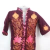 Mishal Kashmiri Kids Coat Maroon In Cashmilon Wool With Aari And Jama Work (L17)