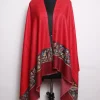 Farheen Kashmiri Stole In Fine Wool With Palla Kani Work | Red
