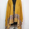 Mustard Kashmiri Stole In Fine Wool With Palla Kani Work | Mirha